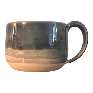 Studio Six Art Pottery Mug Blue Brown Glaze Stamped